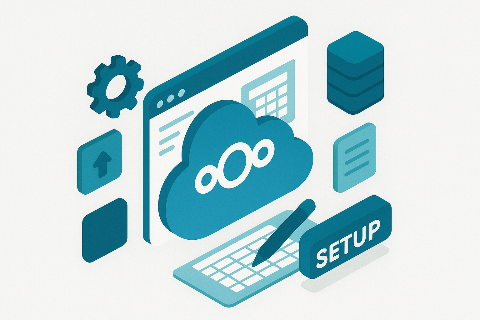 Schematische Darstellung für ein Nextcloud Hosting