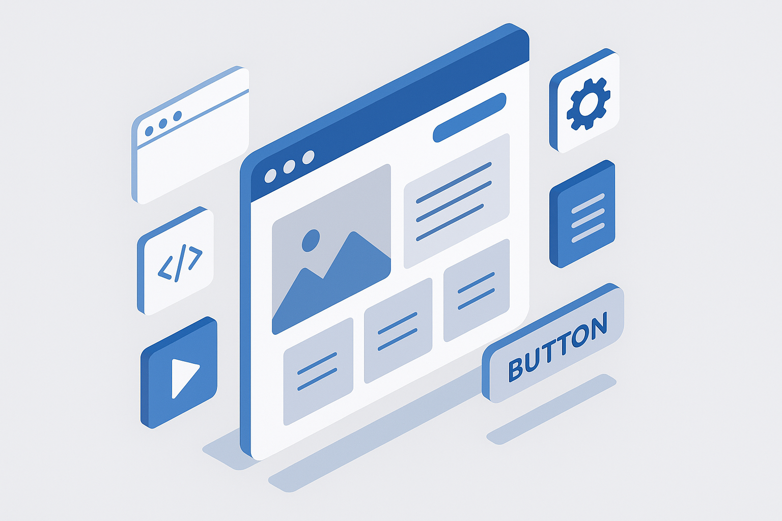 Schematische Zeichnung einer Webseite.